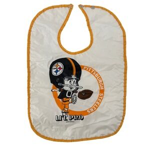 Vintage 1975 Li'l Pro Pittsburgh Steelers Baby Bib NFL Football Fan Gear